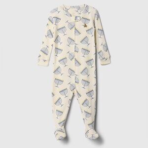 Baby Gap Hanukkah Menora footed onesie, 18-24 months